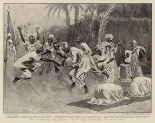 Der Vormarsch im Sudan, Leben im Lager in Merawi, der Teufelstanz